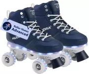 HUDORA LED Roller Skates Rollschuhe Leucht Kinderrollschuhe für Jungen/Mädchen 29/30