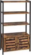 Vasagle Bücherregal Standregal 4 Ebene Bücherschrank Vintage Küchenschrank