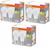 OSRAM LED Lampe B22d Sockel Glühbirne 60w 2700K Warmweiß [6ER]