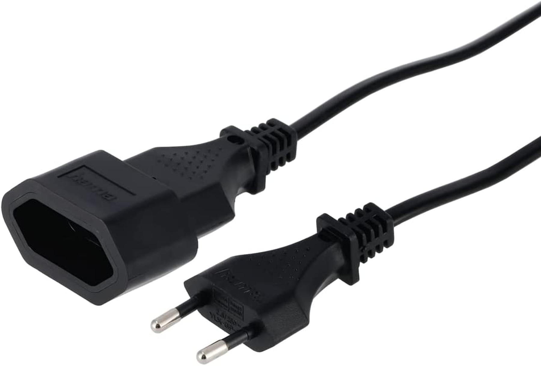 Hama Euro Verlängerungskabel 3m Netstecker 2-polig Netzkabel