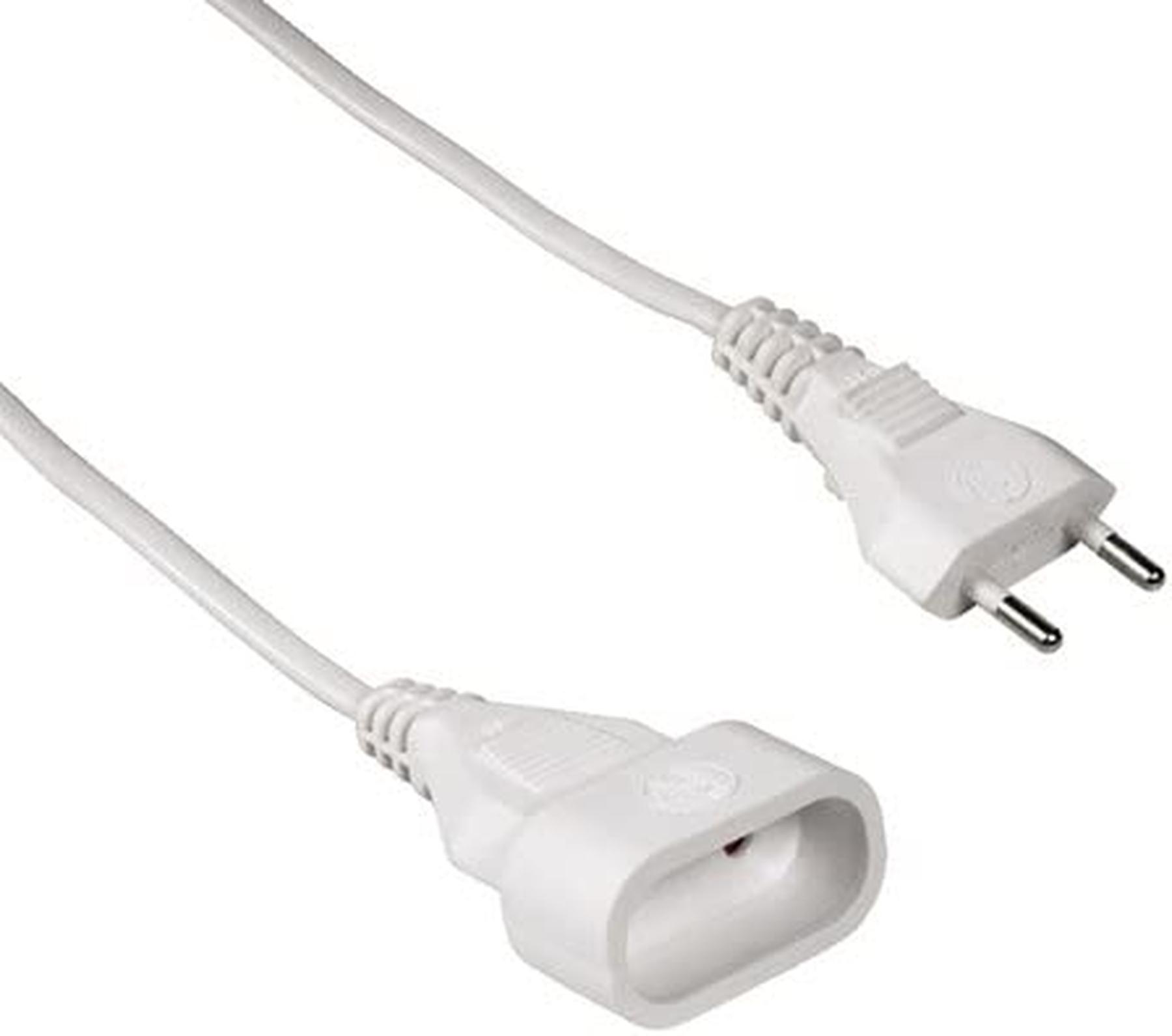 Hama Euro Verlängerungskabel 3m Netzstecker 2-polig