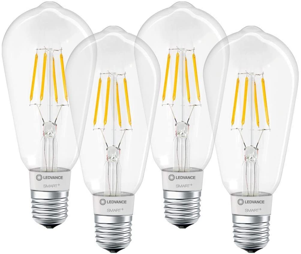 LEDVANCE Smarte LED-Lampe mit Bluetooth E27 Dimmbar Warmweiß  4er-Pack