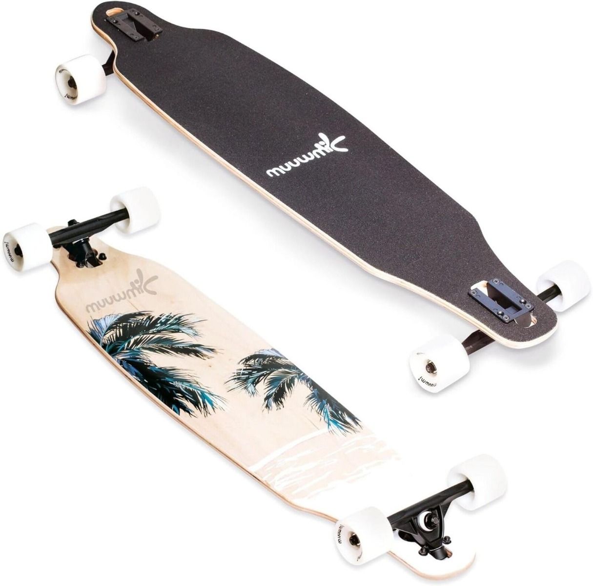 muuwmi longboard abec 7 zoll skateboard kickboard 97cm