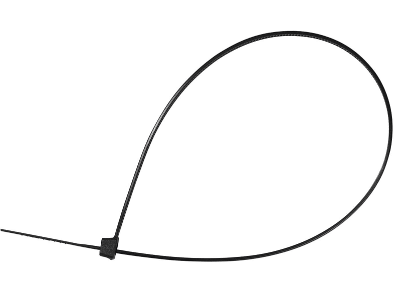 Vivanco 100 Stück Kabelbinder 4,6 / 200 mm 3 Verschiedenen Längen Schwarz