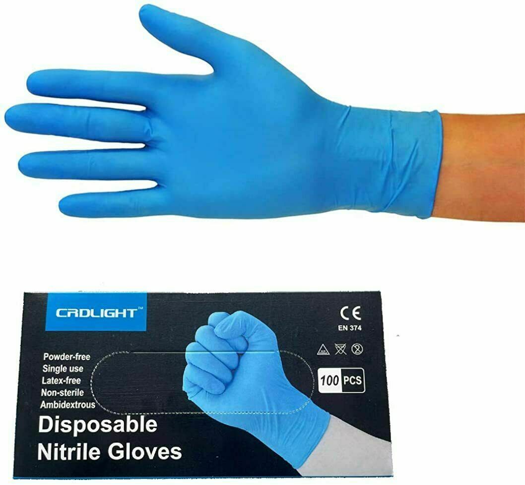 Fiduciashop 100 Stück Nitril Einweghandschuhe Handschuhe Nitrilhandschuhe --L