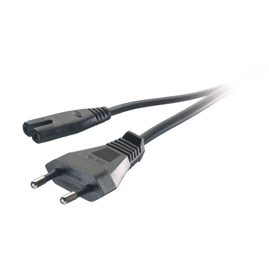 Vivanco Netzkabel Netzanschlusskabel Stromkabel 1.25 m  Koppler Schwarz