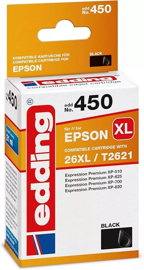 Edding Druckerpatrone Multipack für Epson Expression Premium XP-510,520,600, 605