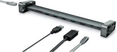 Trust Dalyx Aluminium 10-in-1 USB-C Multi-Port Dock mit Bildschirmständer