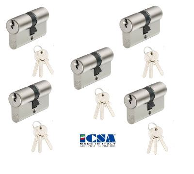 ICSA&reg; MADE IN ITALY Zylinderschloss 148 30/30 inkl. 15 Schl&uuml;ssel [5ER]