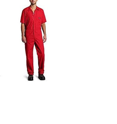 DICKIES  Overall Arbeitskleidung Arbeitsanzug Arbeitsoverall Arbeitshose Hose Kurzarm Rot
