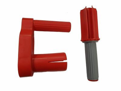 Format Handabroller für Stretchfolie Abrollgerät 400-500 mm Strechfolienabroller Rot