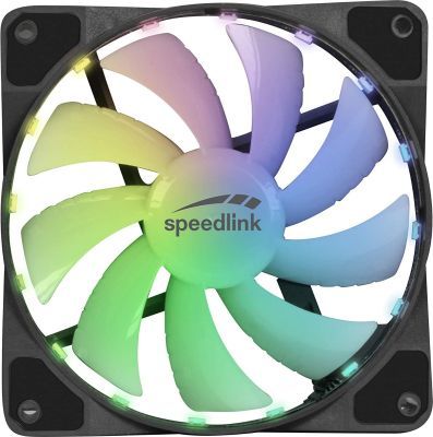 Speedlink Myx LED Fan Kit 2 x Lüfter mit RGB-Beleuchtung inkl. Fernbedienung & Molex Hub Mehrfabrig [2er]