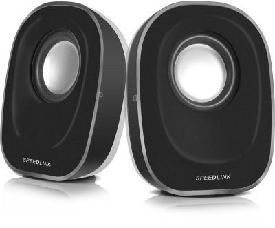 Speedlink Topica PC-Lautsprecher (5 Watt RMS Ausgangsleistung, integrierte Kabelfernbedienung)