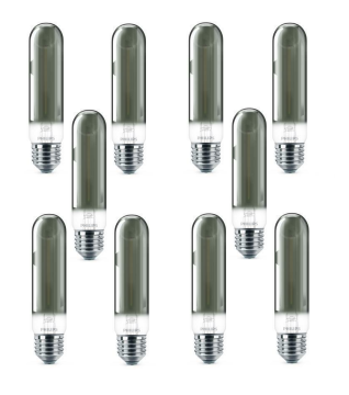 [10er-Pack] Philips E27 T32 LED Classic Deko Lampe 2,3W = 15W "Smoky ND" warmweiß Leuchte Licht