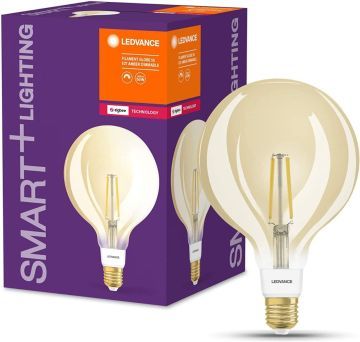 Ledvance LED Lampe E27 Globeform Glühbirne warmweiß dimmbar Goldglas Smart ZigBee 