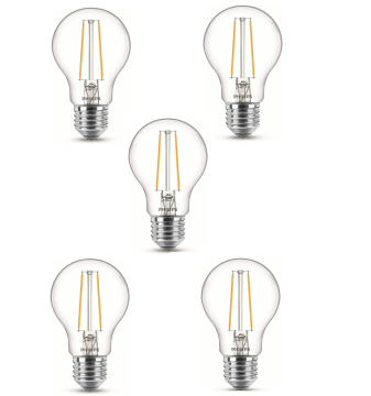 Philips LEDclassic 15W, E27, warmweiß (2700 Kelvin), 150 Lumen LED Lampe, Glas, 1.5 W, klar [5er-Pack] 