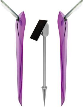 LUTEC Flame SOLAR LED Gartenleuchte Außenleuchte SET-Lila