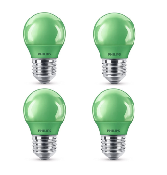 Philips E27 LED grün Partybeleuchtung Leuchtmittel 3,1W = 25W Garten Licht [4er]