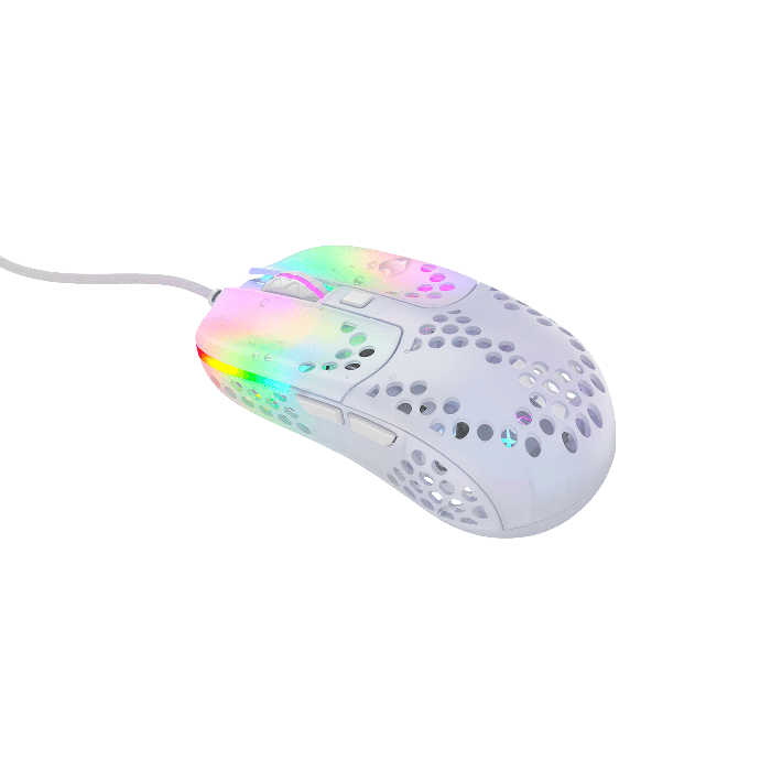 CHERRY XTRFY MZ1 Ultraleichte Gaming Maus mit RGB-Beleuchtung Weiß