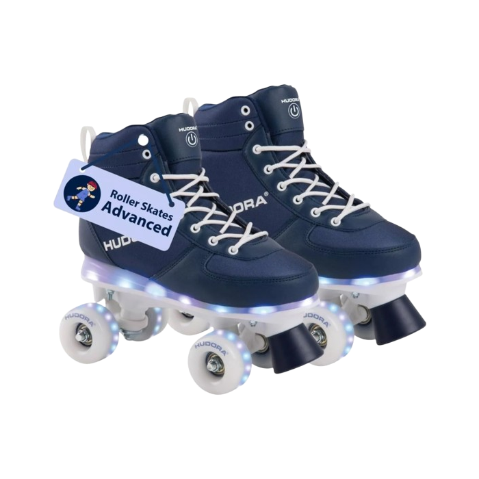 HUDORA LED Roller Skates Rollschuhe Leucht Kinderrollschuhe für Jungen/Mädchen 29/30