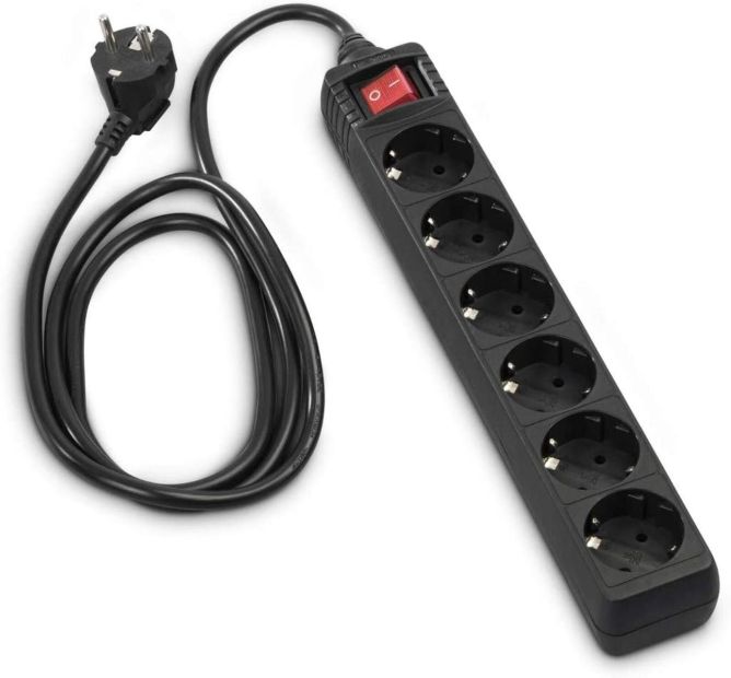 Hama 6-Fach Steckdosenleiste mit Schalter Mehrfachsteckdose 1,4m Hama 6-Fach Steckdosenleiste mit Schalter Mehrfachsteckdose 1,4m