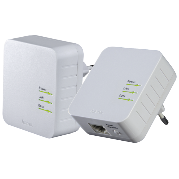Hama 500 Mbps Mini Powerline Adapter Starter KIT [2er Pack]