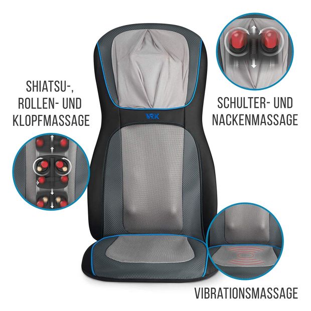 HOMEDICS B_WARE Shiatsu Massagesitzauflage Massageauflage mit Virtual Reality HOMEDICS B_WARE Shiatsu Massagesitzauflage Massageauflage mit Virtual Reality