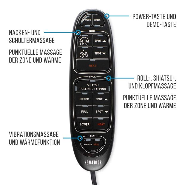 HOMEDICS B_WARE Shiatsu Massagesitzauflage Massageauflage mit Virtual Reality HOMEDICS B_WARE Shiatsu Massagesitzauflage Massageauflage mit Virtual Reality