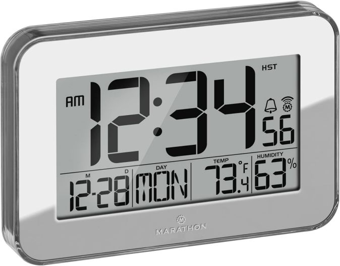 Marathon Atom-Wanduhr Kristallrahmen Hygrometer 