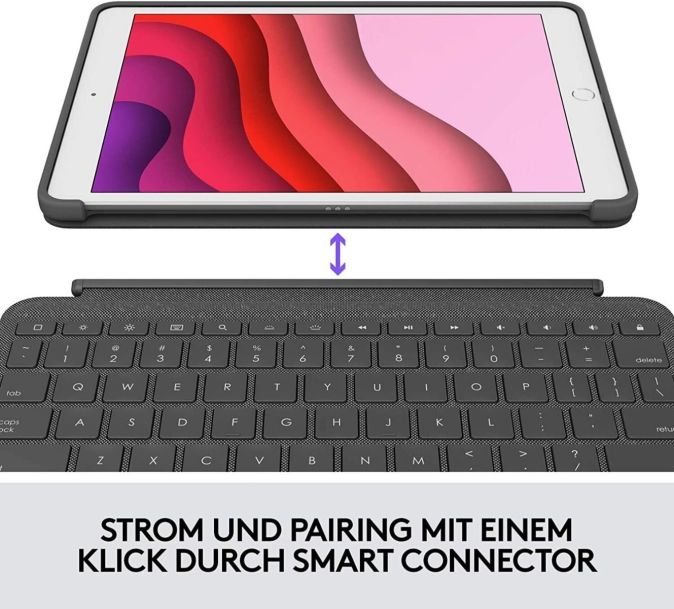 Logitech Combo Schutzhülle mit Tastatur für iPad Französisches Layout [B-WARE]