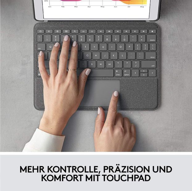 Logitech Combo Schutzhülle mit Tastatur für iPad Französisches Layout [B-WARE]