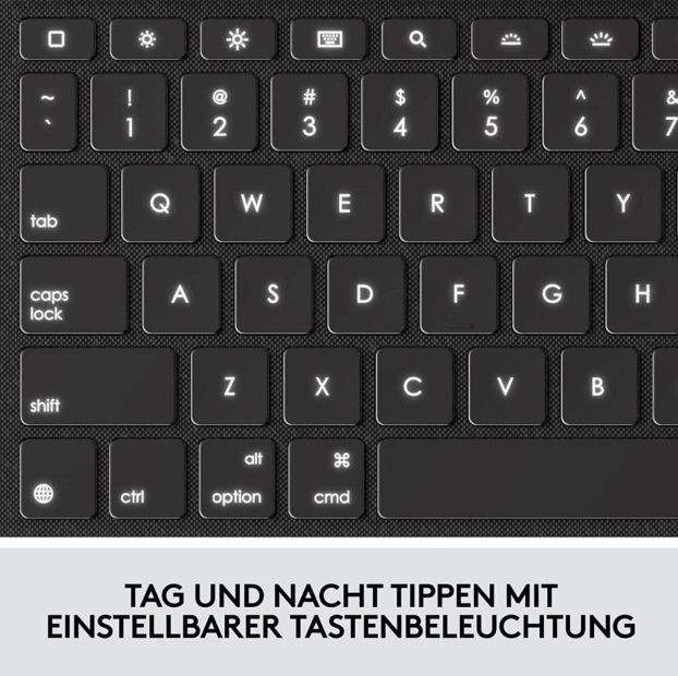 Logitech Combo Schutzhülle mit Tastatur für iPad Französisches Layout [B-WARE]