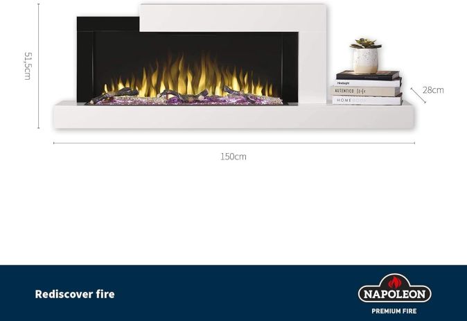 Napoleon Premium Fire Cara Elektrokamin Wandkamin 150cm Napoleon Premium Fire Cara Elektrokamin Wandkamin 150cm
