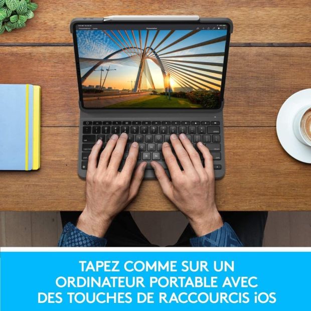 Logitech Slim Case Bluetooth Tastatur Schutzhülle FR Layout [B-WARE]