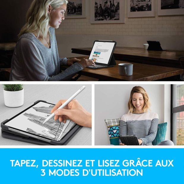 Logitech Slim Case Bluetooth Tastatur Schutzhülle FR Layout [B-WARE]