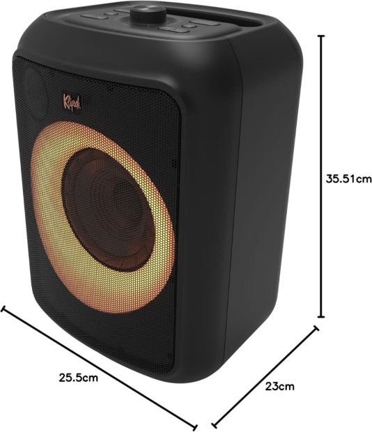 Klipsch GIG XL Partylautsprecher Bluetooth Lautsprecher Lichteffekte 8 Stunden
