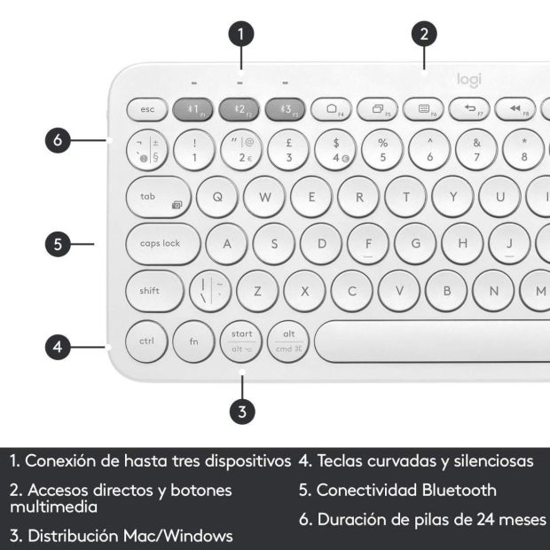 Logitech K380 Kabellose Bluetooth Tastatur Spanisches Layout [B-WARE]