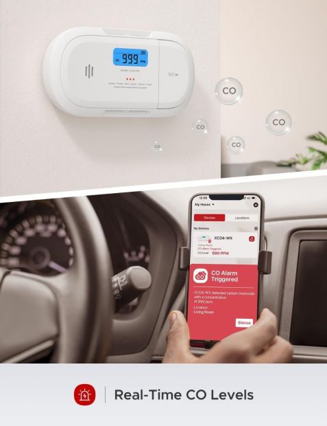 X-Sense CO Melder XC04-WX WLAN Smart-Kohlenmonoxidmelder Home Security-App