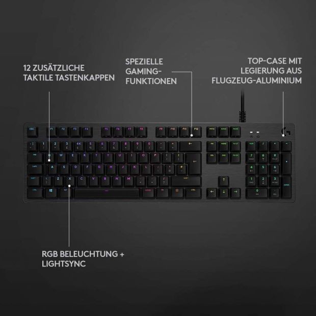 Logitech G512 Mechanische Gaming Tastatur RGB Spanisches Layout [B-WARE]