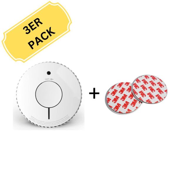 FireAngel Rauchmelder 10 Jahre Batterie + Magnethalter [3ER-PACK]