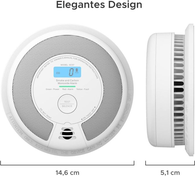 X-Sense Rauchmelder SC07 Kohlenmonoxidmelder CO Melder 10 Jahre Batterie X-Sense Rauchmelder SC07 Kohlenmonoxidmelder CO Melder 10 Jahre Batterie