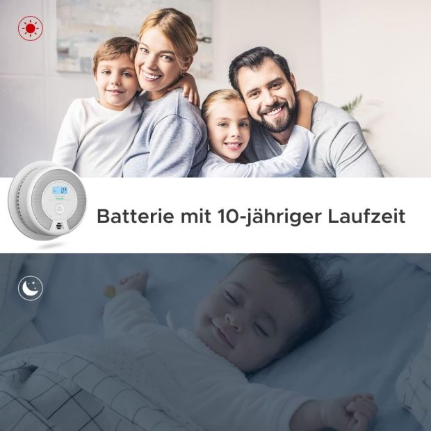 X-Sense Rauchmelder SC07 Kohlenmonoxidmelder CO Melder 10 Jahre Batterie X-Sense Rauchmelder SC07 Kohlenmonoxidmelder CO Melder 10 Jahre Batterie