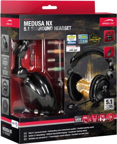 Speedlink (B-WARE) Medusa NX 5.1 Kopfhörer mit Mikrofon und Kabelfernbedienung Speedlink (B-WARE) Medusa NX 5.1 Kopfhörer mit Mikrofon und Kabelfernbedienung