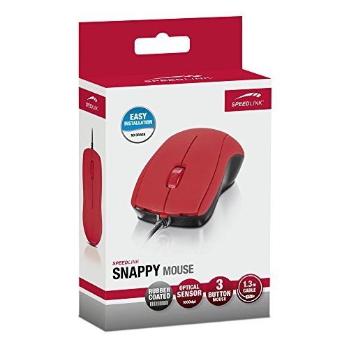 Speedlink (B-WARE) SNAPPY Vollwertige 3-Tasten-Maus - USB Rot