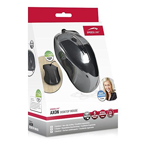 Speedlink (B-WARE) 5-Tasten-Maus - AXON Desktop Mouse USB PC / Computer grau