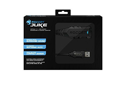 ROCCAT (B-WARE) Juke Virtuelle 7.1 + USB Stereo Soundkarte und Headset Adapter 