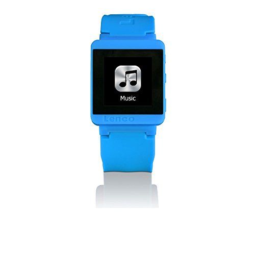 Bluetooth Sport Uhr Unisex Zeit Messer Digital MP3 Sportwatch-100-blau