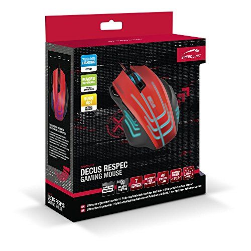Speedlink (B-WARE) Programmierbare Gamer Maus - Decus Respec Gaming Mouse USB
