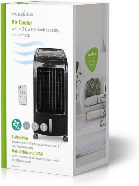 Nedis Mobiler Luftkühler mit 3L Wassertank & Ersatzfilter