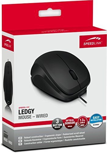 Speedlink (B-WARE) Robuste 3-Tasten-Maus - LEDGY Mouse USB schwarz